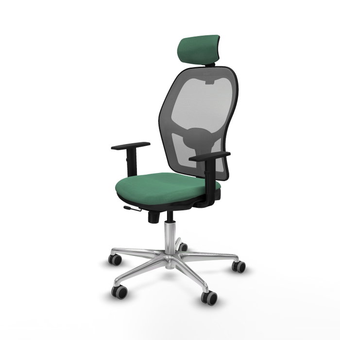PIQUERAS Y CRESPO Silla de oficina Jorquera con mecanismo Sincro/Traslack Verde esmeralda y Gris PIQUERAS Y CRESPO Silla de oficina Jorquera con mecanismo Sincro/Traslack Verde esmeralda y Gris