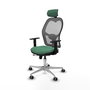 PIQUERAS Y CRESPO Silla de oficina Jorquera con mecanismo Sincro/Traslack Verde esmeralda y Gris