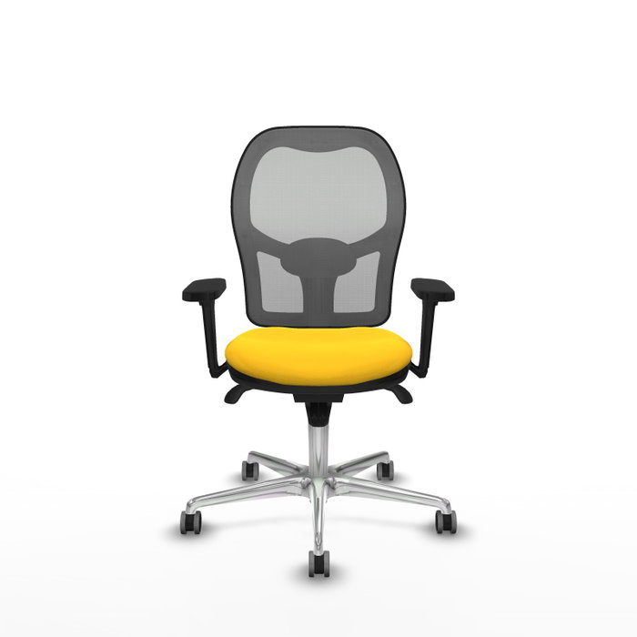 PIQUERAS Y CRESPO Silla de oficina Jorquera con mecanismo Sincro, Amarillo y Gris