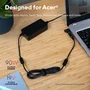 Trust Adaptador de Corriente 90W para Portátil Acer, 19V/4.74A, 3 Conectores Incluidos, Voltaje Entrada 100-240V, Negro - Cargador Compacto para Viajes