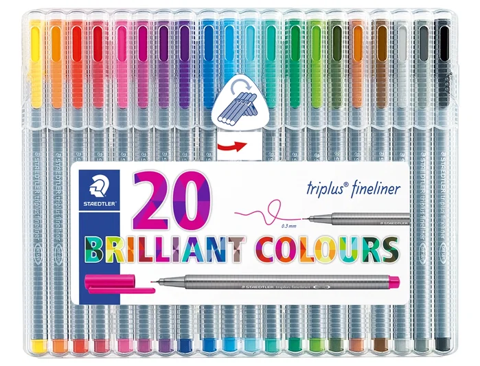 Staedtler Triplus Fineliner 334 Estuche de 20 Rotuladores Colores Surtidos (14+6 gratis) extra_attributes.Punta: Fina
