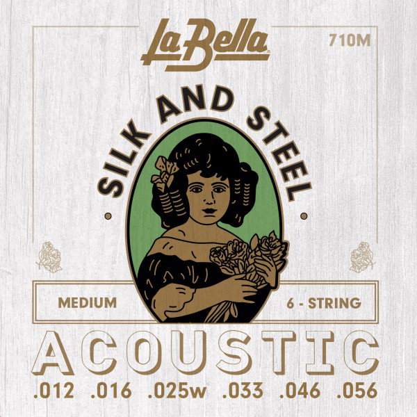 Juego de Cuerdas para Guitarra Acústica La Bella Silk & Steel Medium 12-56 Juego de Cuerdas para Guitarra Acústica La Bella Silk & Steel Medium 12-56