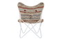 DKD Home Decor Sillón Boho Naranja Blanco 65 x 90 x 74 cm