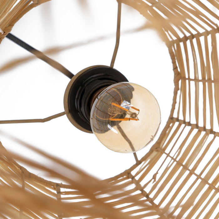 Lámpara Techo Fibra Natural Iluminación 43 X 43 X 49 cm Lámpara Techo Fibra Natural Iluminación 43 X 43 X 49 cm