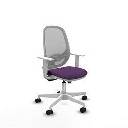 PIQUERAS Y CRESPO Silla de oficina Cilanco, Mecanismo Sincro, Morado/Gris
