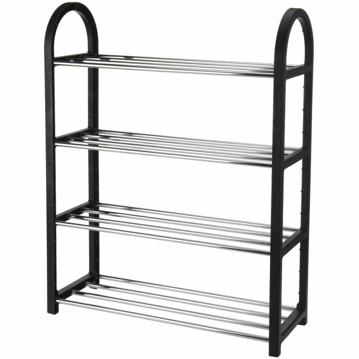 Storage Solutions Zapatero con 4 estanterías metálicas 50x65x19cm