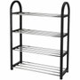 Storage Solutions Zapatero con 4 estanterías metálicas 50x65x19cm