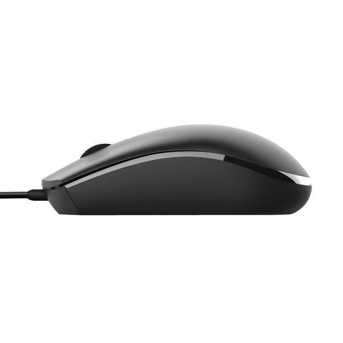 Trust Basi Ratón de Oficina Ambidextro Negro Trust Basi Ratón de Oficina Ambidextro Negro