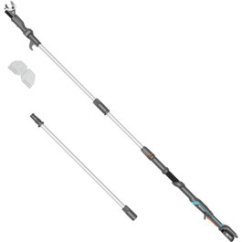 Gardena 14776-20 HighCut 360 P4A Tijera de podar telescópica a batería 2Ah/18V, Negro y Plata