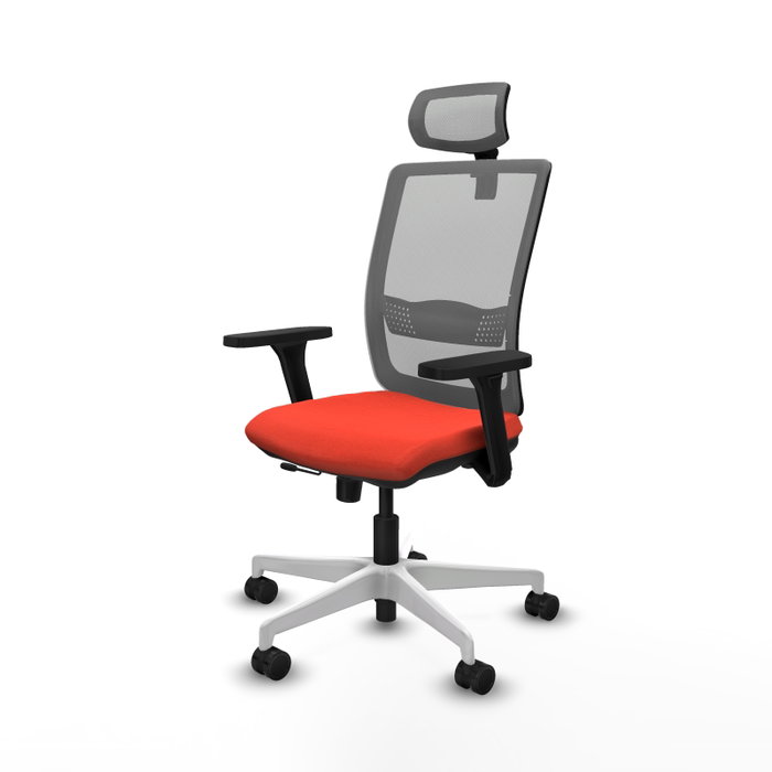 PIQUERAS Y CRESPO Silla de oficina Haches Naranja oscuro/Gris