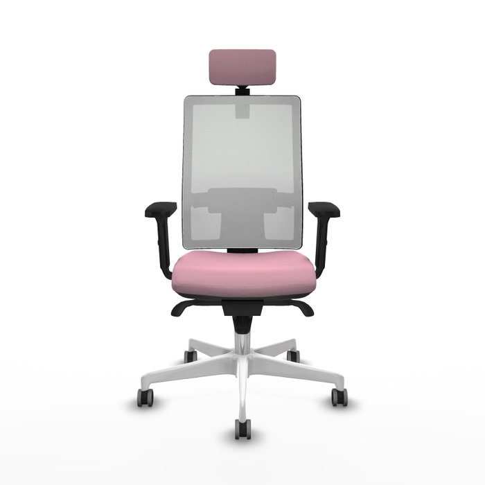 PIQUERAS Y CRESPO Silla de oficina Horna Rosa y Blanco