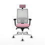 PIQUERAS Y CRESPO Silla de oficina Horna Rosa y Blanco