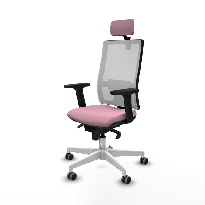 PIQUERAS Y CRESPO Silla de oficina Horna Rosa y Blanco