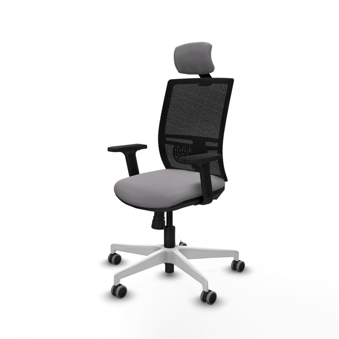 PIQUERAS Y CRESPO Silla de oficina Yunquera con mecanismo Sincro, Gris y Negro