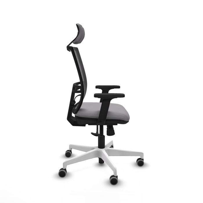 PIQUERAS Y CRESPO Silla de oficina Yunquera con mecanismo Sincro, Gris y Negro