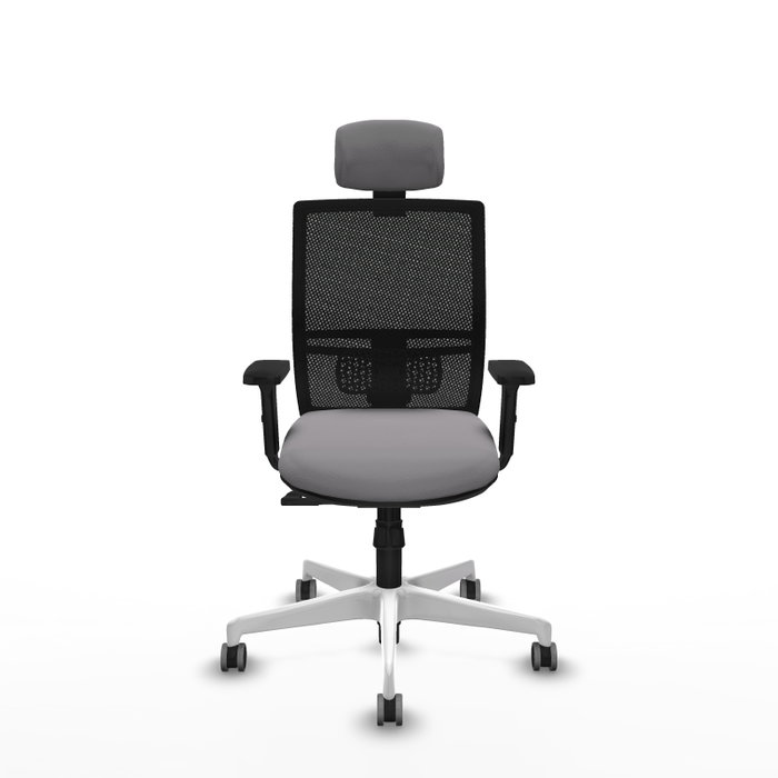 PIQUERAS Y CRESPO Silla de oficina Yunquera con mecanismo Sincro, Gris y Negro