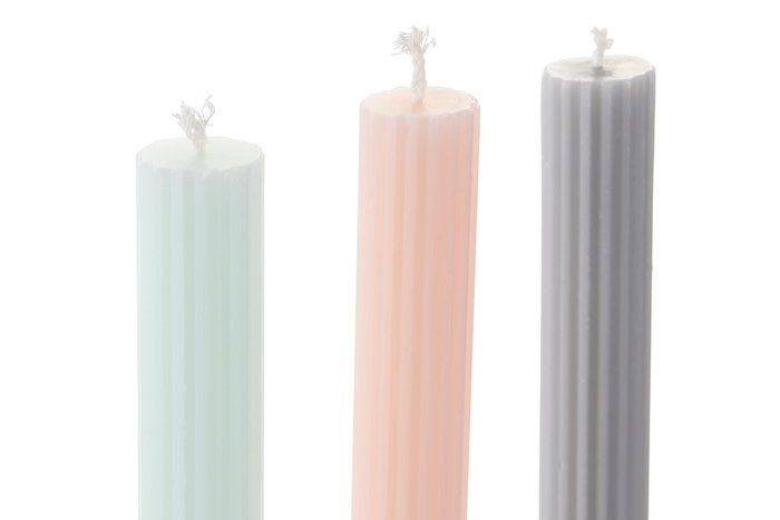 DKD Home Decor Set de 3 Velas de Cera de Parafina 2x2x25 cm DKD Home Decor Set de 3 Velas de Cera de Parafina 2x2x25 cm