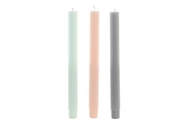 DKD Home Decor Set de 3 Velas de Cera de Parafina 2x2x25 cm