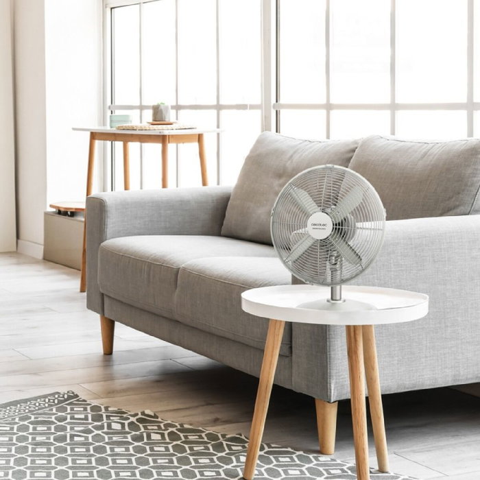 Cecotec Ventilador de Sobremesa EnergySilence 610 40 W Acero Silencioso Oscilante