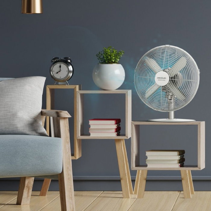 Cecotec Ventilador de Sobremesa EnergySilence 610 40 W Acero Silencioso Oscilante