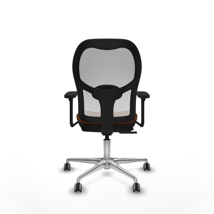 PIQUERAS Y CRESPO Silla de oficina Jorquera con mecanismo Sincro/Traslack, Marrón y Blanco