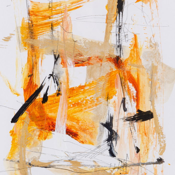 Cuadro Pintura Abstracto 2/M Madera 50 X 60 cm (Set de 2)