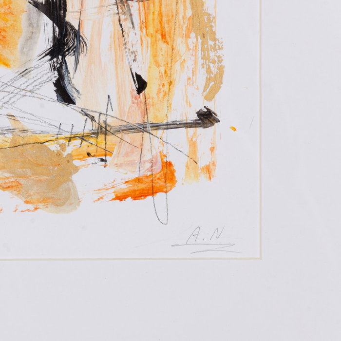 Cuadro Pintura Abstracto 2/M Madera 50 X 60 cm (Set de 2)