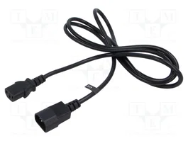 POS Cable de alimentación H05VV-F C13 hembra a C14 macho 1,8m