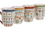 DKD Home Decor Tazas de Porcelana Mandala Multicolor 320ml Pack de 12