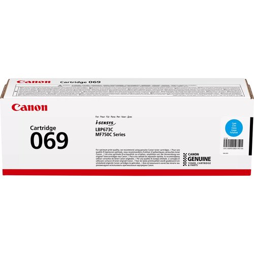 Canon Cartucho de tóner 069 C Cian (5093C002) de alto rendimiento Canon Cartucho de tóner 069 C Cian (5093C002) de alto rendimiento