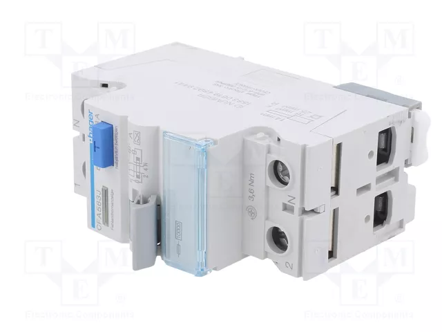 HAGER Interruptor diferencial RCD 63A 300mA 1+N