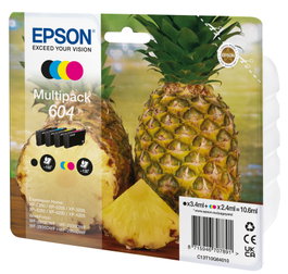Epson 604 Multipack de Cartuchos de Tinta Originales Negro, Cian, Magenta, Amarillo