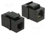 DeLOCK 86390 Módulo Keystone RJ12 Buchse a RJ12 Buchse Cat.3 Negro