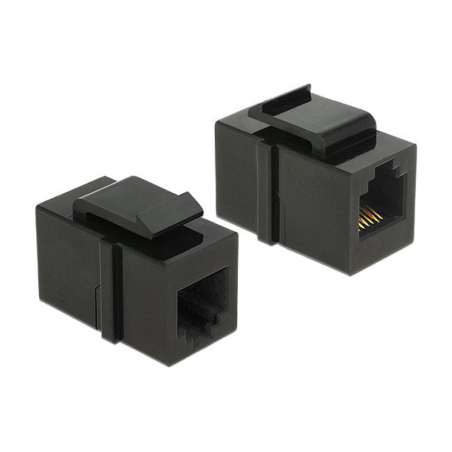 DeLOCK 86390 Cable Adaptador, RJ12 Hembra a RJ12 Hembra, 195 mm, Negro DeLOCK 86390 Cable Adaptador, RJ12 Hembra a RJ12 Hembra, 195 mm, Negro