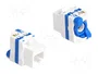DeLOCK Módulo Keystone RJ45 hembra a LSA Cat.6A sin herramientas con cierre giratorio azul
