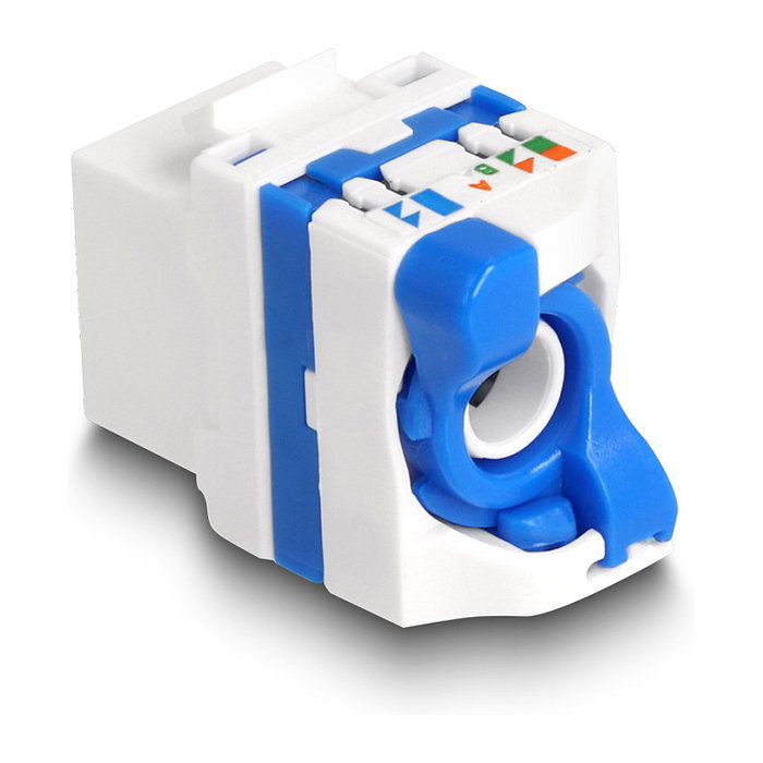 DeLOCK 88130 Módulo Keystone RJ45 hembra a LSA Cat.6A sin herramientas con cierre giratorio azul DeLOCK 88130 Módulo Keystone RJ45 hembra a LSA Cat.6A sin herramientas con cierre giratorio azul