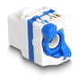 DeLOCK 88130 Módulo Keystone RJ45 hembra a LSA Cat.6A sin herramientas con cierre giratorio azul