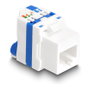 DeLOCK 88130 Módulo Keystone RJ45 hembra a LSA Cat.6A sin herramientas con cierre giratorio azul