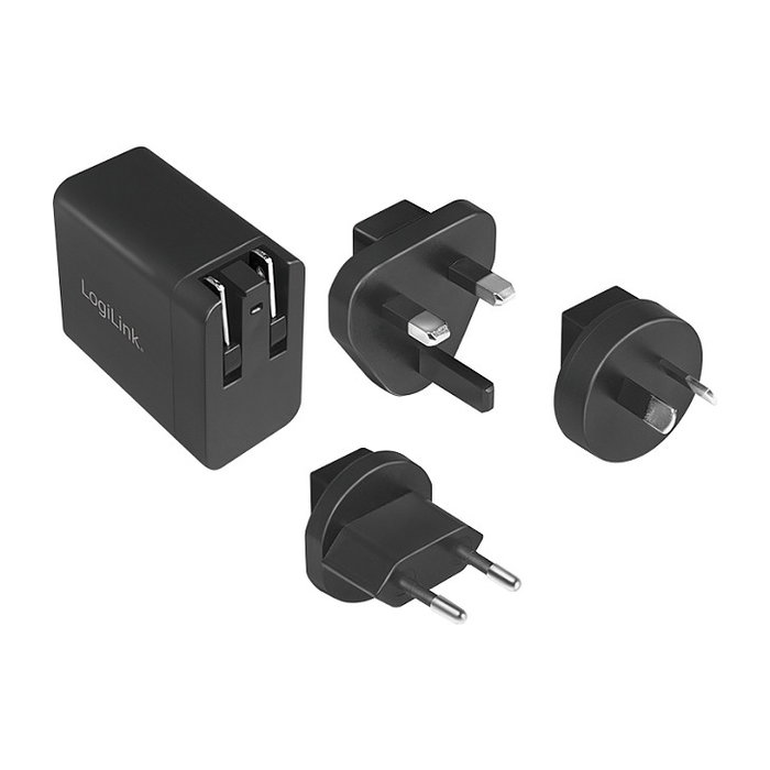 LogiLink Cargador de viaje USB-A 18 W GaN 1 puerto Negro