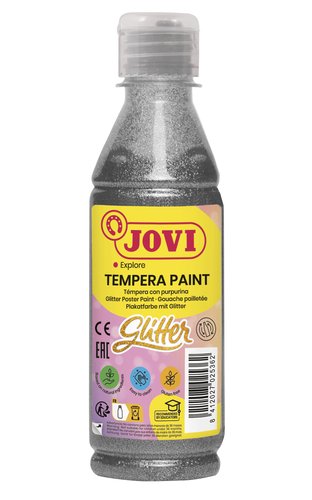 Jovi Témpera Líquida Glitter Plata Brillante de 250 mL Jovi Témpera Líquida Glitter Plata Brillante de 250 mL