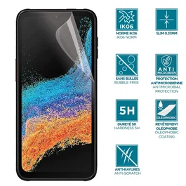 Mobilis 036271 Protector de Pantalla de Cristal Templado 5H para Samsung Galaxy Xcover 7 y 6 Pro, Antibacteriano, Resistente a Golpes y Rayones, Transparente, 1 unidad