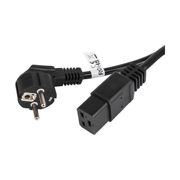 Lanberg CA-C19C-10CC-0018-BK Cable de alimentación CEE 7/7 a C19 1,8 m Negro