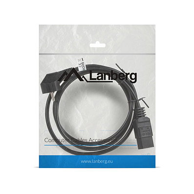 Lanberg CA-C19C-10CC-0018-BK Cable de alimentación CEE 7/7 a C19 1,8 m Negro