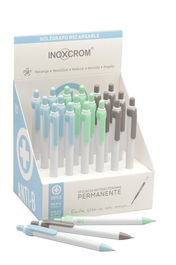 Boligrafo Inoxcrom Rocker Antibacteriano Expositor De 18