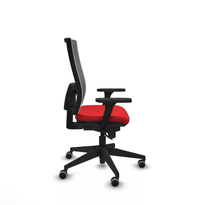 PIQUERAS Y CRESPO Silla de oficina Horna con mecanismo Sincro, Rojo y Gris