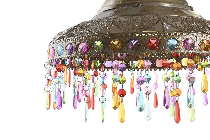 DKD Home Decor Lámpara Techo Arabe Najma Dorado Multicolor 37 x 38 x 37 cm Metal Acrílico E27 50W