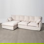 Sofá Chaise Longue Beige Dm-Tejido Salón 254 X 158 X 84 cm