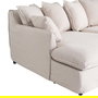 Sofá Chaise Longue Beige Dm-Tejido Salón 254 X 158 X 84 cm