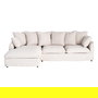 Sofá Chaise Longue Beige Dm-Tejido Salón 254 X 158 X 84 cm