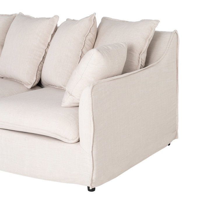 Sofá Chaise Longue Beige Dm-Tejido Salón 254 X 158 X 84 cm Sofá Chaise Longue Beige Dm-Tejido Salón 254 X 158 X 84 cm